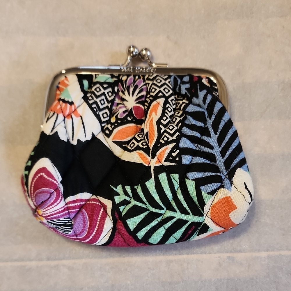Vera Bradley Kauai Floral Kisslock Multicolor Coin Purse HOST PICK